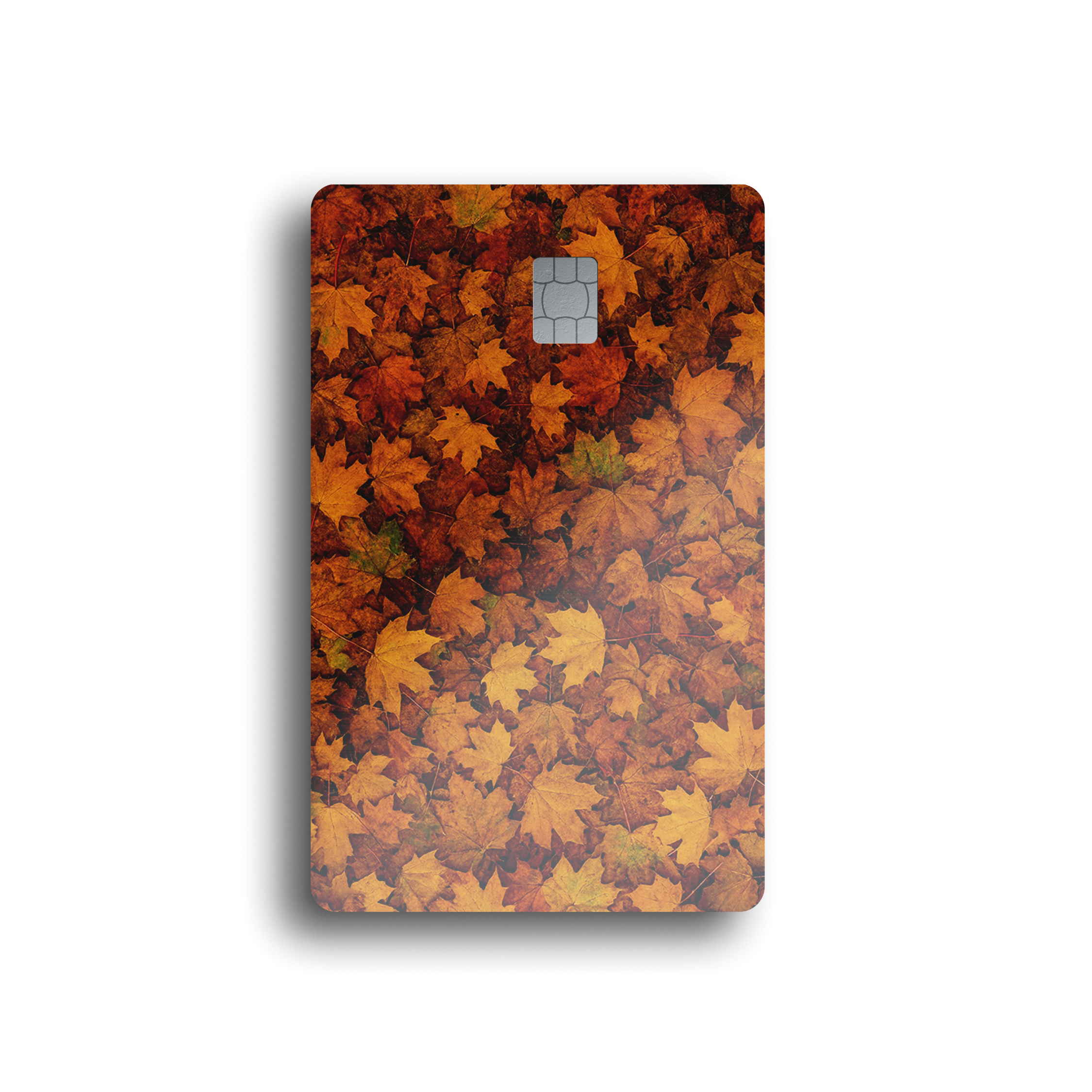 Golden Leaf Pile Card Skin